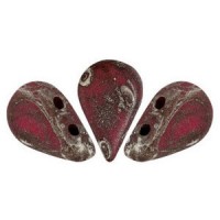 Les perles par Puca® Amos kralen Opaque coral red rembrant mat 93200/83500